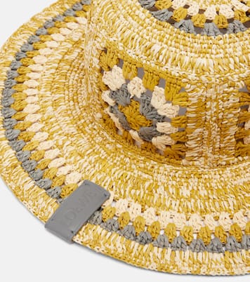 Paula's Ibiza crochet raffia bucket hat | Loewe