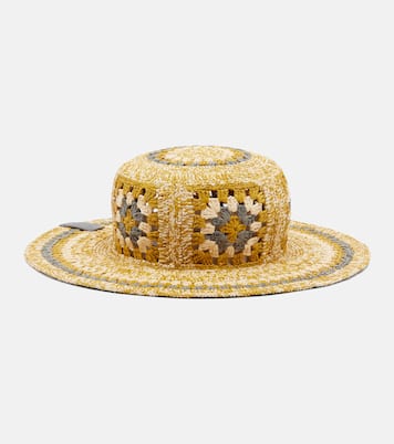Paula's Ibiza crochet raffia bucket hat | Loewe