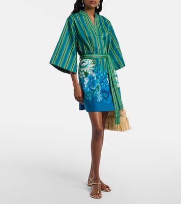 Margo 벨티드 프린트 코튼 셔츠 드레스 | Alémais