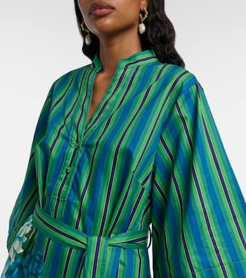 Margo 벨티드 프린트 코튼 셔츠 드레스 | Alémais