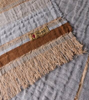 Xoroi striped jute and wool-blend throw | The House of Lyria