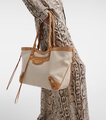 Le City Beach Medium canvas tote bag | Balenciaga