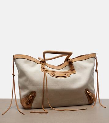 Le City Beach Medium canvas tote bag | Balenciaga