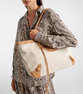 Le City Beach Medium canvas tote bag | Balenciaga