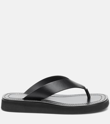 Ginza leather platform slides | The Row