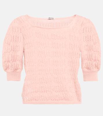 Top en mohair mélangé | Miu Miu