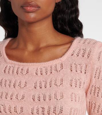 Top en mohair mélangé | Miu Miu