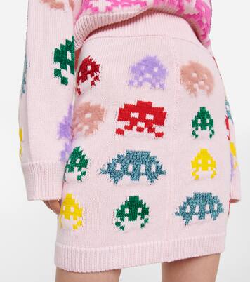 Minifalda de punto en mezcla de lana | Stella McCartney