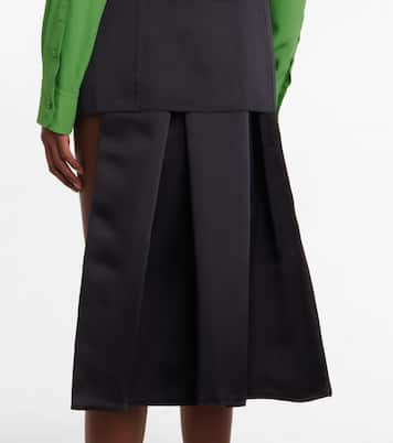 Silk satin hybrid miniskirt | Prada