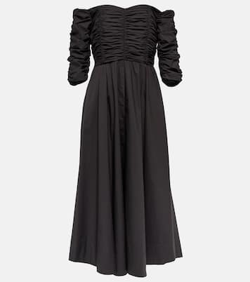 Robe midi Poplin Power à encolure bardot | Dorothee Schumacher