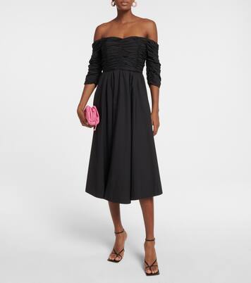 Robe midi Poplin Power à encolure bardot | Dorothee Schumacher