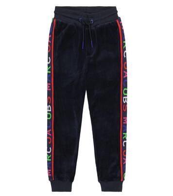 Logo velour sweatpants | Marc Jacobs Kids