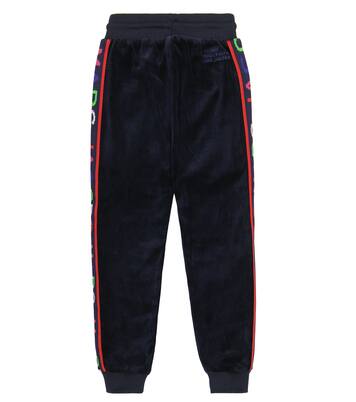 Logo velour sweatpants | Marc Jacobs Kids