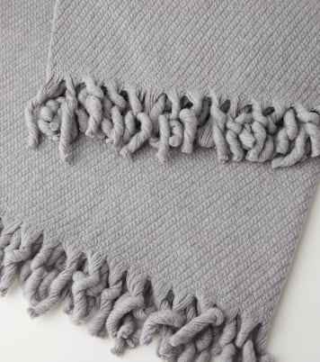 Logo jacquard cashmere throw | Loro Piana