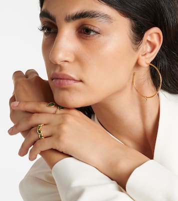 Nesting Gem 18kt gold eternity ring with emeralds | Octavia Elizabeth