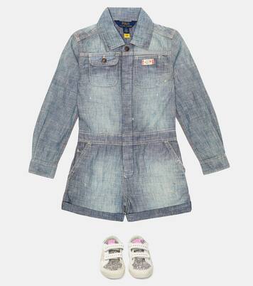 Cotton chambray playsuit | Polo Ralph Lauren Kids
