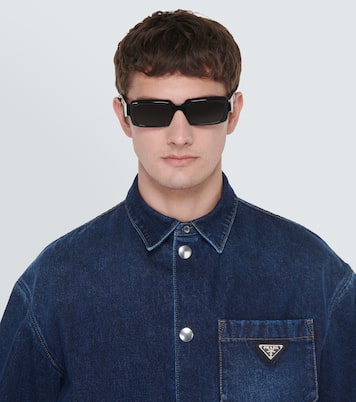 Eckige Sonnenbrille Symbole | Prada