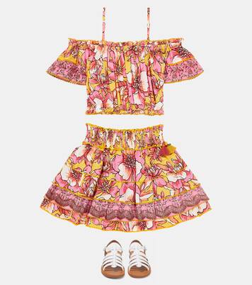 Donna floral off-shoulder top | Poupette St Barth Kids