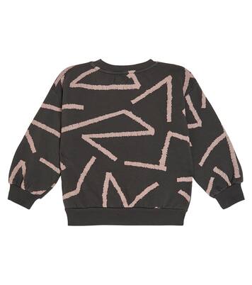 Lines printed cotton sweatshirt | Bobo Choses