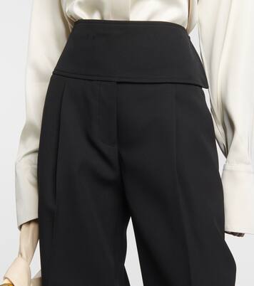 Pantalon ample en laine à taille haute  | Jil Sander