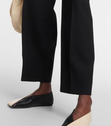 Pantalon ample en laine à taille haute  | Jil Sander