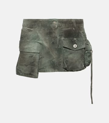 Low-rise cargo denim miniskirt | The Attico