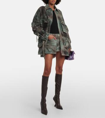 Low-rise cargo denim miniskirt | The Attico