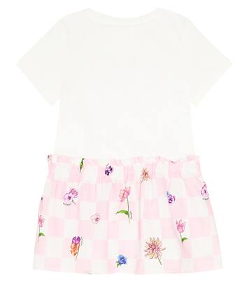 Logo cotton dress | Versace Kids