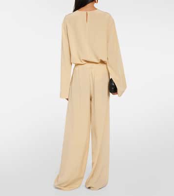 Pantalon ample Hulin en crêpe de soie | Joseph