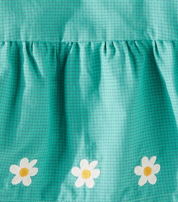 Daisies floral checked cotton skirt | Tinycottons