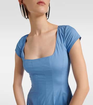 Vestido midi Wells de algodón | Staud