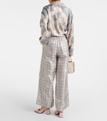 Pantalon ample Stella Marina en soie | Versace