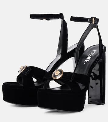 Plateausandalen Medusa aus Samt | Versace