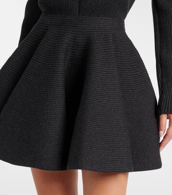 Mini-jupe en laine mélangée | Alaïa