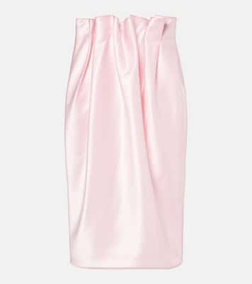 Draped satin midi skirt | Simone Rocha