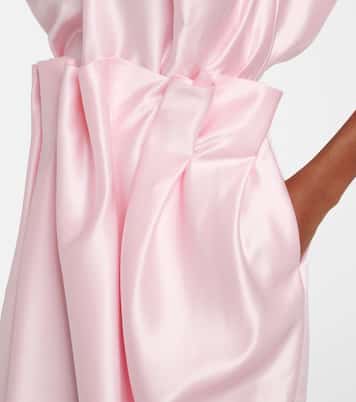 Draped satin midi skirt | Simone Rocha