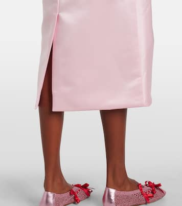 Draped satin midi skirt | Simone Rocha