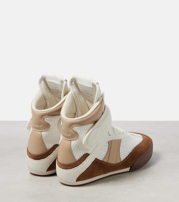 Chloé Kick leather-trimmed high-top sneakers | Chloé