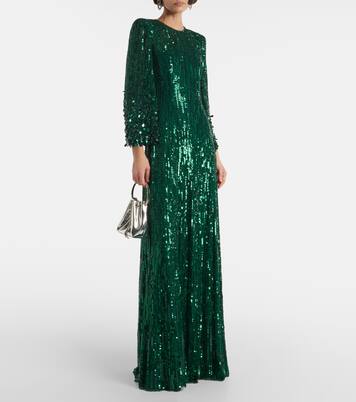 Abito lungo Nymph con paillettes | Jenny Packham