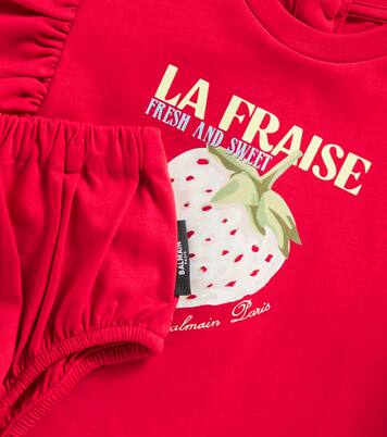 Bebé - vestido de jersey de algodón | Balmain Kids