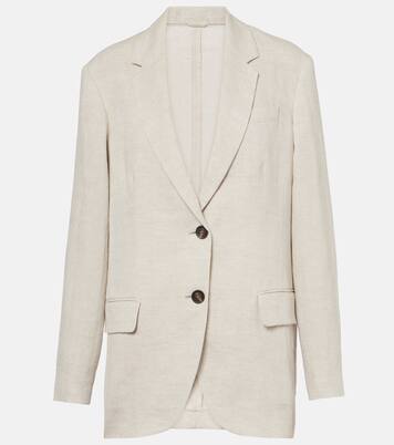 جاكيت بليزر من الكتّان المخلوط | Brunello Cucinelli