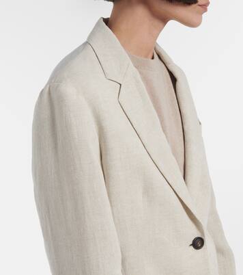 جاكيت بليزر من الكتّان المخلوط | Brunello Cucinelli