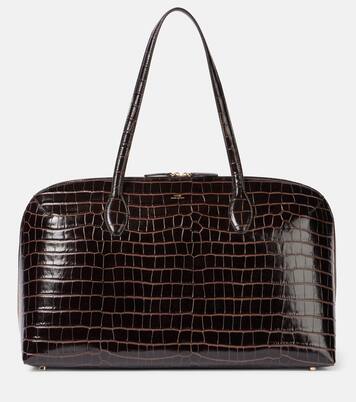 Croc-effect leather tote bag | Toteme