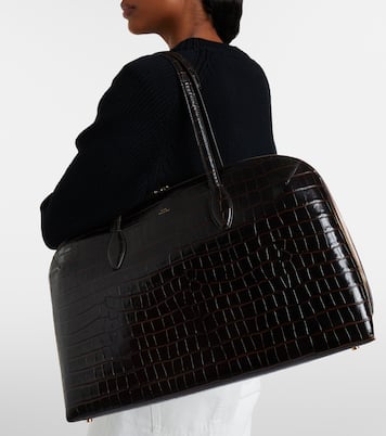 Croc-effect leather tote bag | Toteme