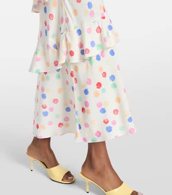 Meena polka-dot tiered maxi dress | Rixo