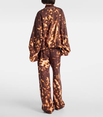 Printed gathered cotton sweatshirt  | Dries Van Noten