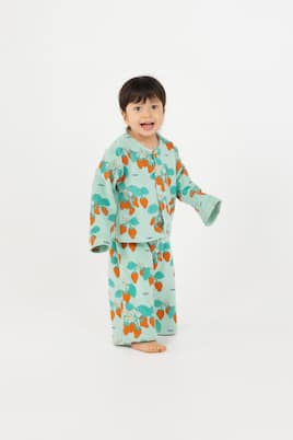 Baby Strawberries cotton terry pants | Tinycottons