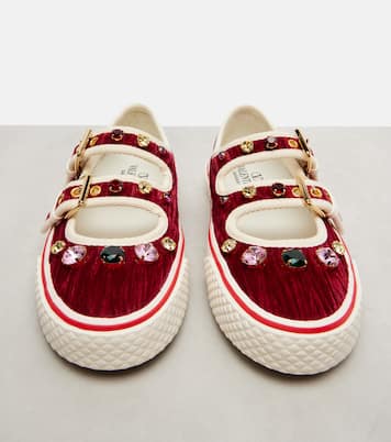 Dollyboard embellished velvet sneakers | Valentino Garavani