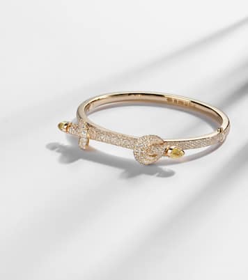 Bracciale Chakra Icon in oro 18kt con diamanti e quarzo | Ananya