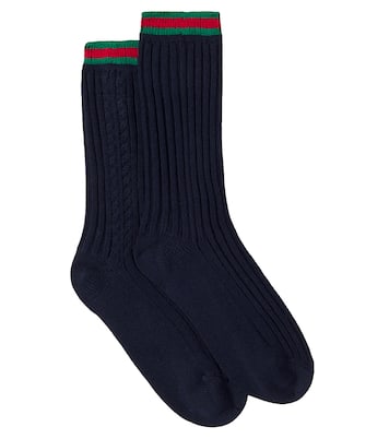Web Stripe cotton-blend socks | Gucci Kids